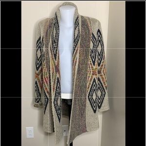 Woven Heart • MultiColor Sweater Cardigan Diamonds